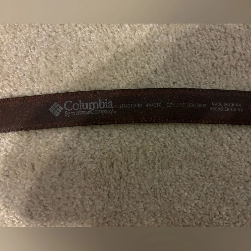 Columbia Belt Sportswear Men’s 44/110x 1.25” Brown Genuine Leather
